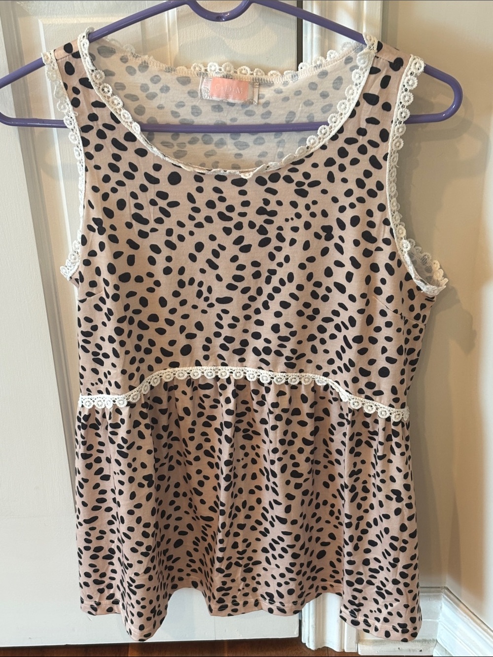 Leopard long print tank